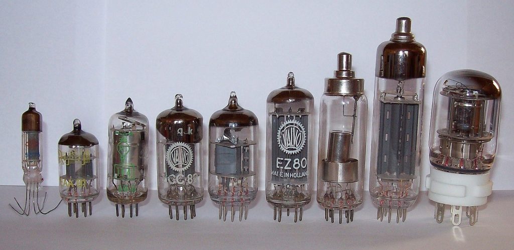 The fascinating relationship between photonics and electronics: Various types of vacuum tubes.